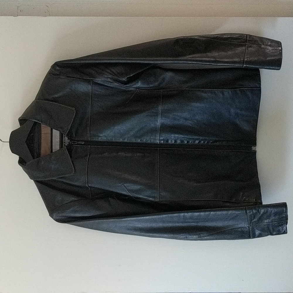 Wilson's Leather, Leather Jacket, Dark Brown, Medium